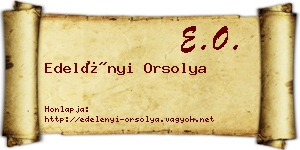 Edelényi Orsolya névjegykártya