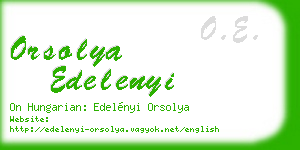 orsolya edelenyi business card